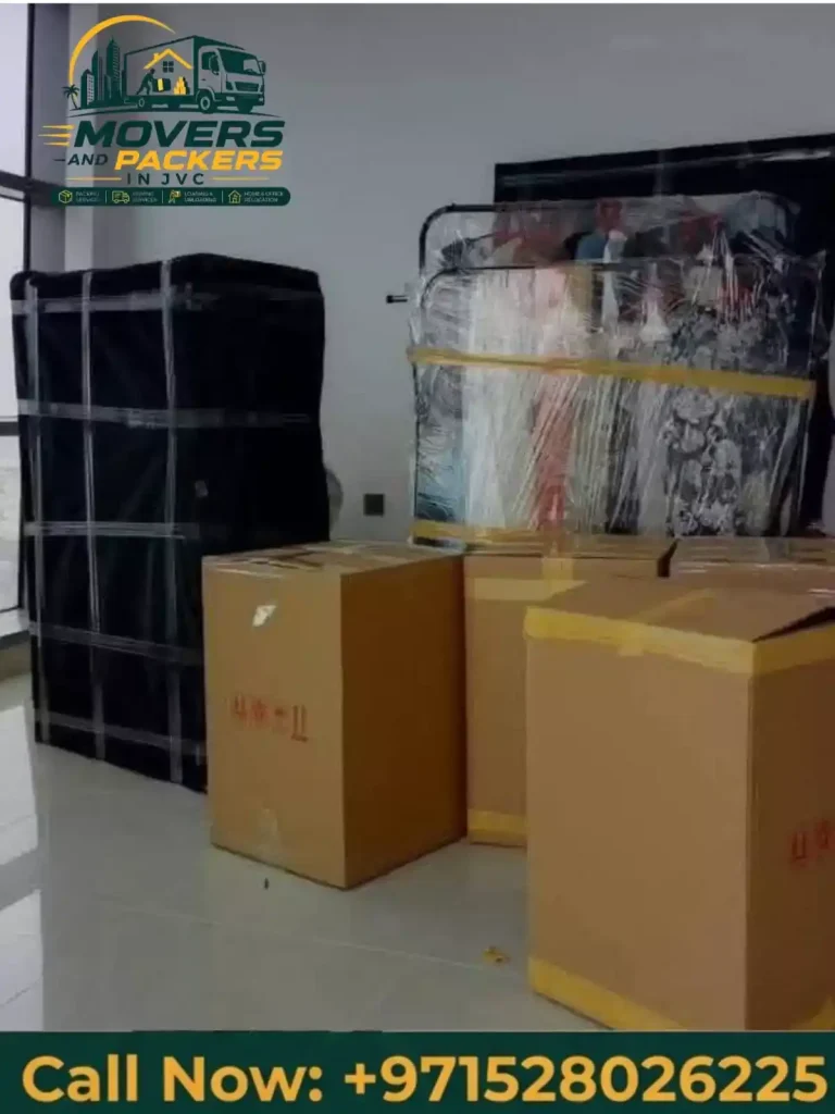 Packed boxes prepared for house relocation