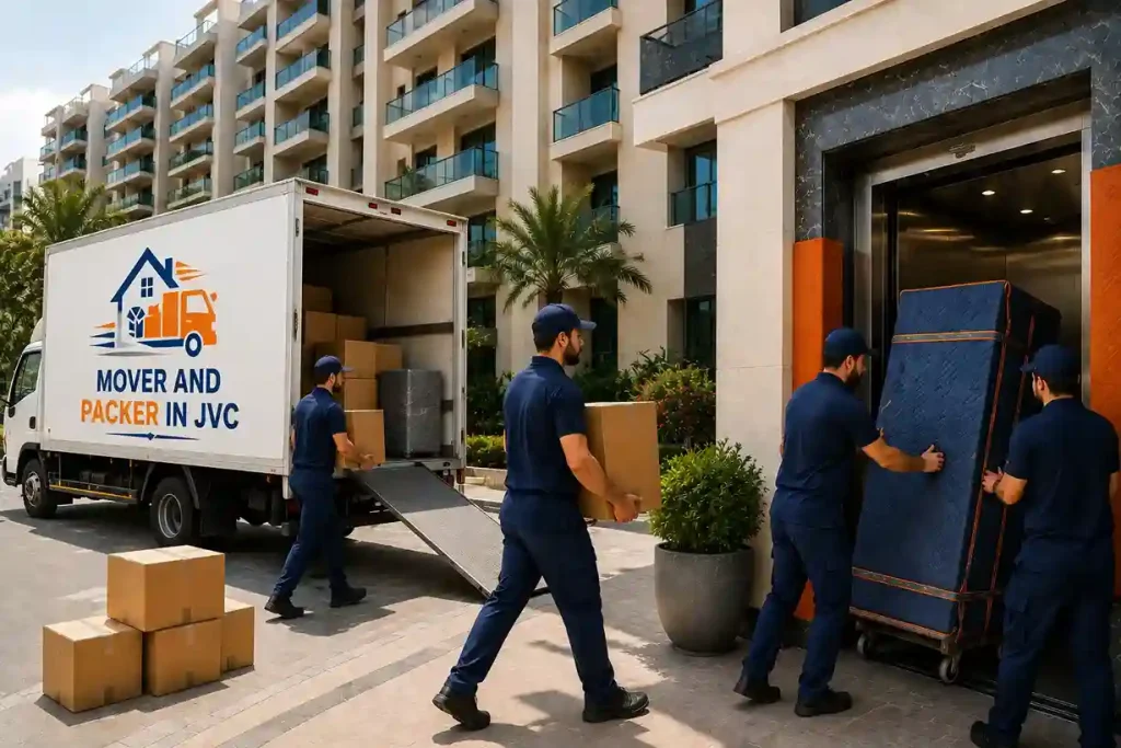 Movers relocating the apartment
