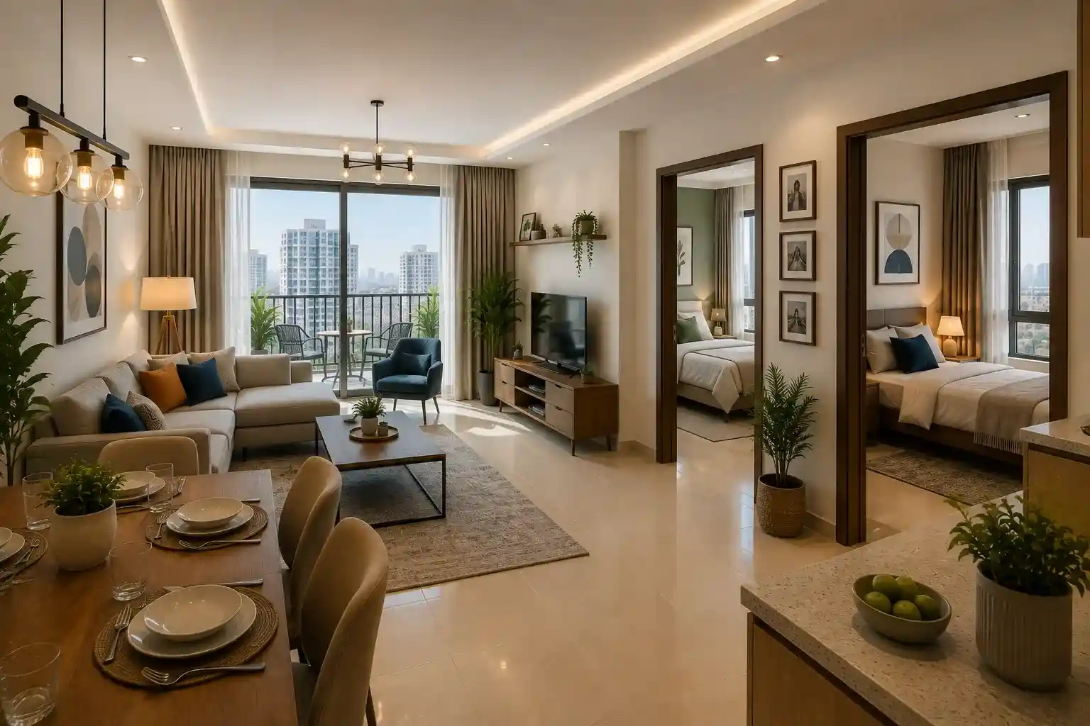 Modern 2 BHK apartment in JVC