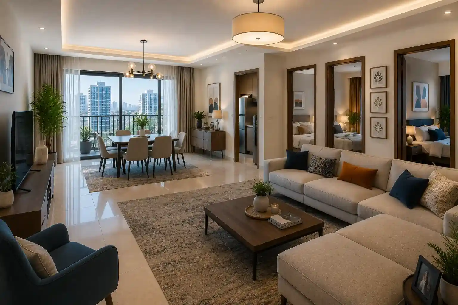 Modern 3 BHK apartment in JVC